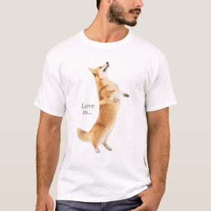 Camiseta Corgi Love is Dog Mom Dad Tee Puppy Mascotas Hombr