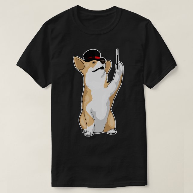 Camiseta Corgi Magician Magic Wand (Diseño del anverso)