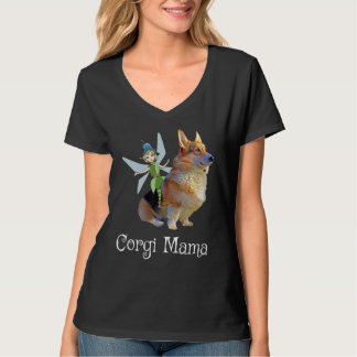 Camiseta Corgi Mama Cute Pembroke Welsh Corgi & Fairy Retro