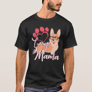 Camiseta Corgi Mama Dog Lover Cute Paw Heart