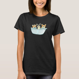 Camiseta Corgi Mamá Papá Perro Loco Bañera Burbujas Lindo