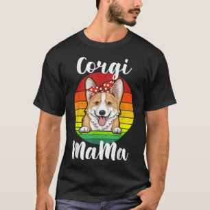 Camiseta Corgi Mama Red Polka Retro amante del perro arco i