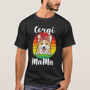 Camiseta Corgi Mama Red Polka Retro Perro Arcoiris Lover