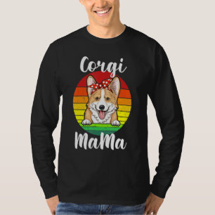 Camiseta Corgi Mama Red Polka Retro Perro Arcoiris Lover