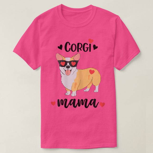 Camiseta Corgi Mama Shirt, Corgi Love Shirt, Corgi Mom (Diseño del anverso)
