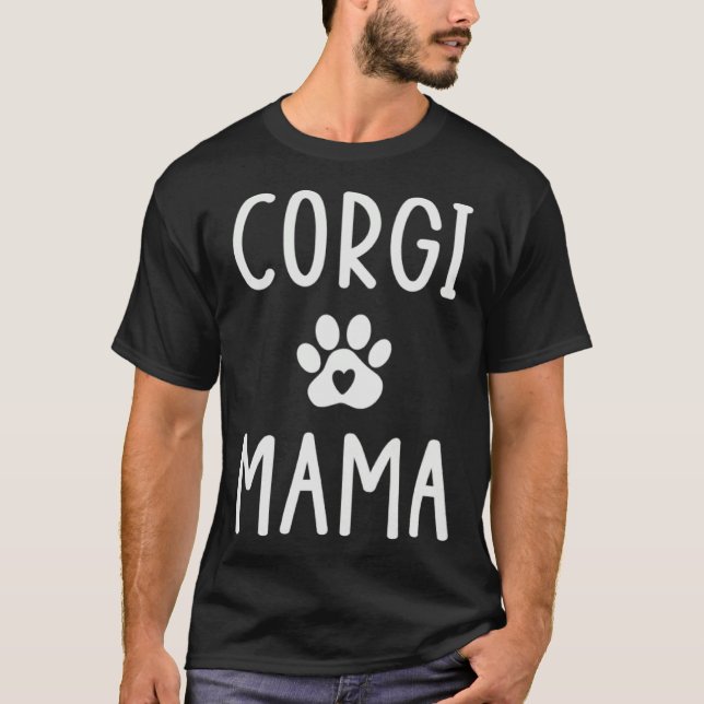 Camiseta Corgi Mama Womens Pembroke Welsh Corgi Dog  Mom (Anverso)