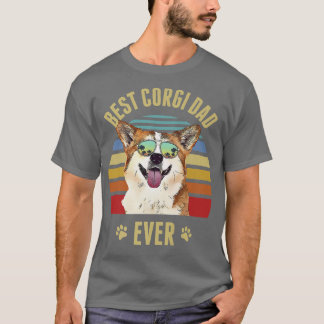 Camiseta Corgi Mejor Perro Papá Nunca Retro Sunset Beach Vi