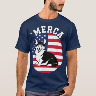 Camiseta Corgi Merica 4 de julio American Puppy Dog Co