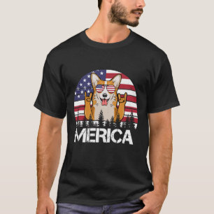 Camiseta Corgi Merica 4 de julio Perro Shirt curioso patri