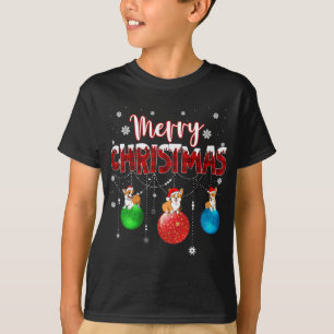 Camiseta Corgi Merry Christmas Cute Plaid Leopard Corgi Dog