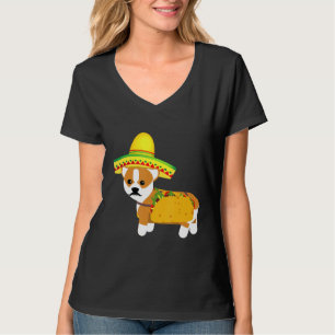 Camiseta Corgi Mexicano Taco Cinco De Mayo Fiesta Perro T
