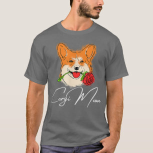 Camiseta Corgi Mom con una linda cara de Corgi galésRegalo 