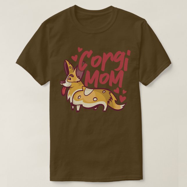 Camiseta Corgi Mom Cute Corgi Lover Gráfica Tee Para (Diseño del anverso)