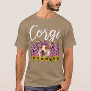 Camiseta Corgi Mom Cute Leopard Día de la Madre Mejor Perro