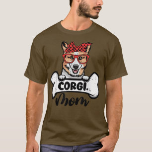 Camiseta Corgi Mom Dog Día de la Madre Hueso Mamá Perro 