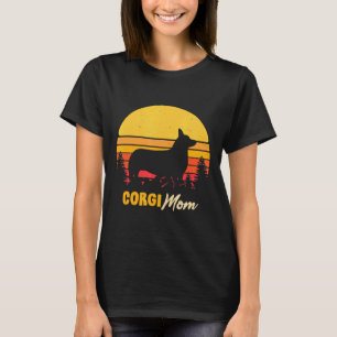 Camiseta Corgi Mom Mama Vintage Retro Dog Women