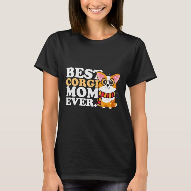 Camiseta Corgi Mom Para Las Mujeres Mejor Madre Corgi (Anverso)