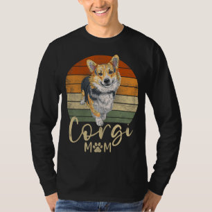 Camiseta Corgi Mom Retro Sunset Corgi Regalos Perro Mamá