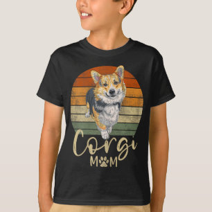 Camiseta Corgi Mom Retro Sunset Corgi Regalos Perro Mamá