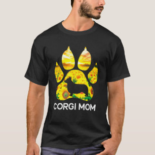 Camiseta Corgi Mom Sunflower Corgi Dog Mom Mama