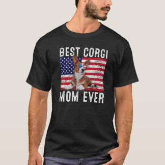 Camiseta Corgi Mom Usa La Bandera Estadounidense Corgi Dog