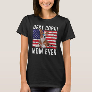Camiseta Corgi Mom Usa La Bandera Estadounidense Corgi Dog 