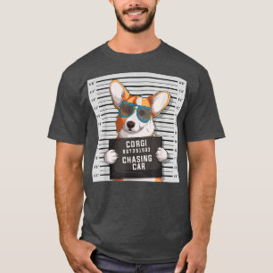 Camiseta Corgi Mug Disparo Perro Criminal -578