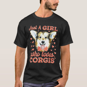 Camiseta Corgi Mujeres Sólo Una Chica Que Ama A Corgis Corg