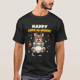 Camiseta Corgi Mummy Happy Corg-O-Ween Jack-O'-Lanterns Hal