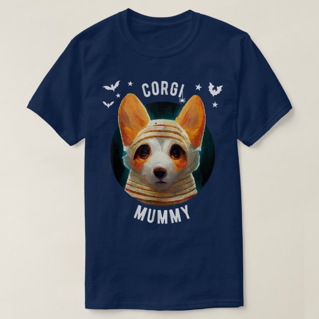 Camiseta Corgi Mummyhalloween -584 (Diseño del anverso)