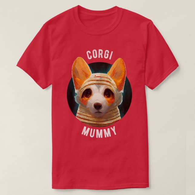 Camiseta Corgi Mummyhalloween-585 (Diseño del anverso)