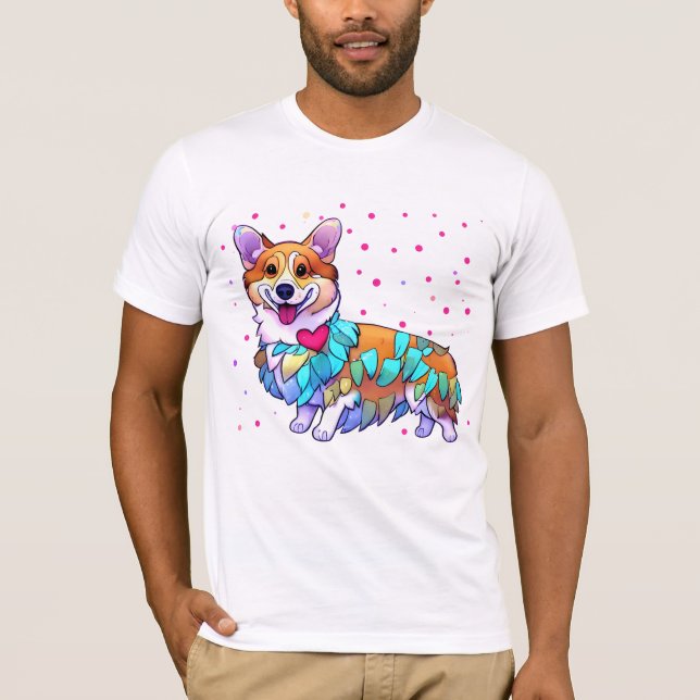 Camiseta Corgi Naranja lindo para un ánimo positivo (Anverso)