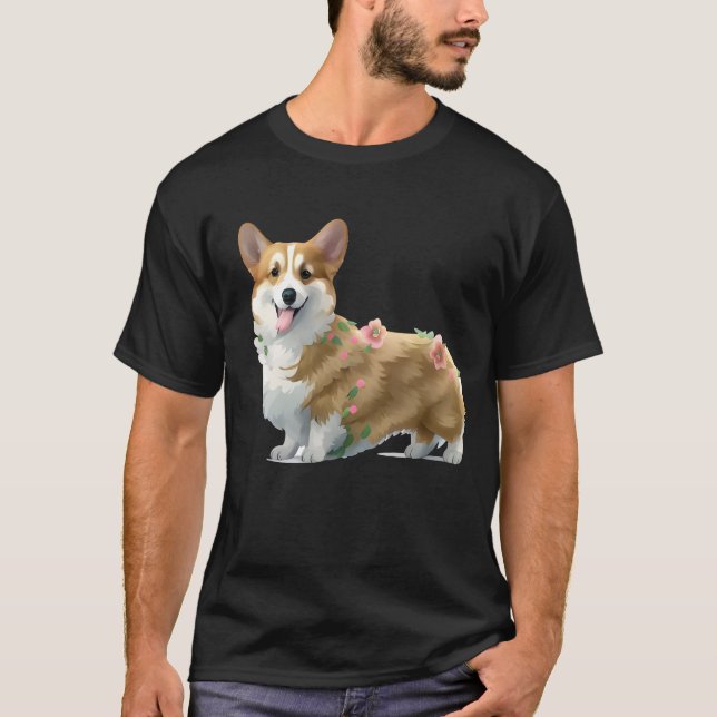 Camiseta Corgi Naranja lindo para un ánimo positivo T (Anverso)