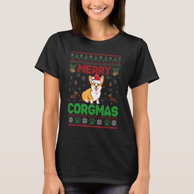 Camiseta Corgi Navidades sudan Guay Feliz Navidad (Anverso)