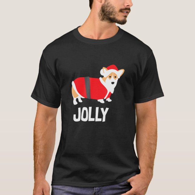 Camiseta Corgi Navideño Alegre Fiesta (Anverso)