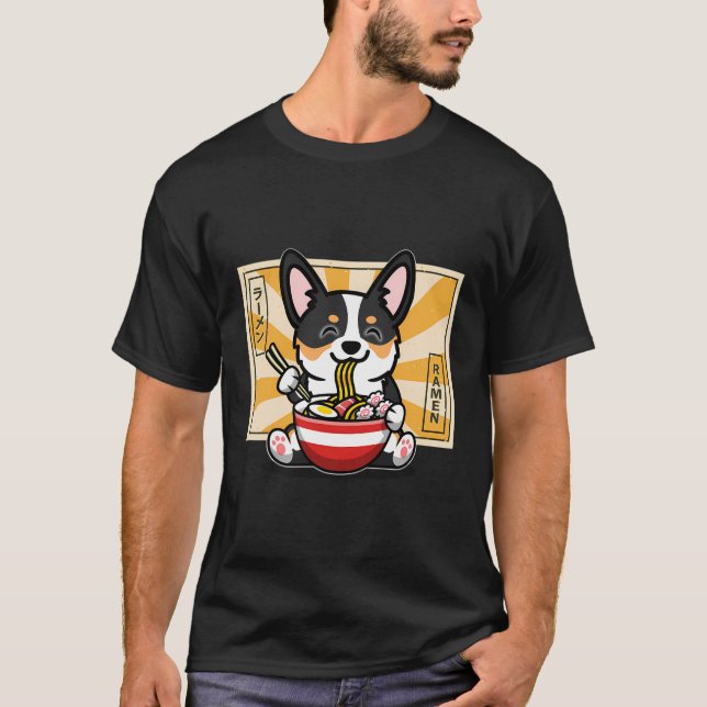 Camiseta Corgi negro (Anverso)