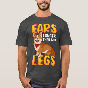 Camiseta Corgi Oídos más largos que mis piernas lindo perro