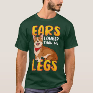 Camiseta Corgi Oídos más largos que mis piernas lindo perro