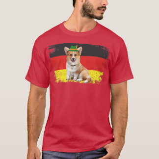 Camiseta Corgi Oktoberfest Gifts German Flag Lederhosen Alp