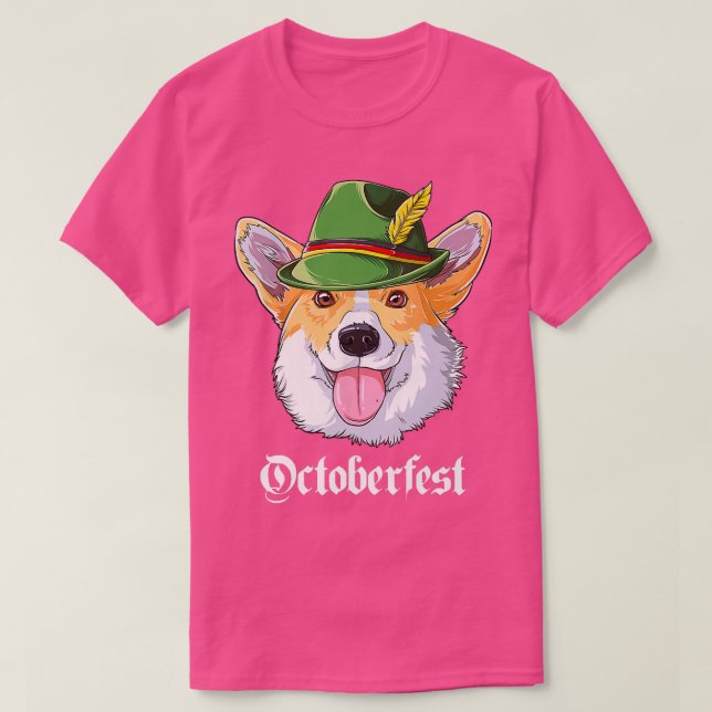 Camiseta Corgi Oktoberfest Regalos Niños Hombres Lederhosen (Diseño del anverso)