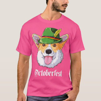 Camiseta Corgi Oktoberfest Regalos Niños Hombres Lederhosen