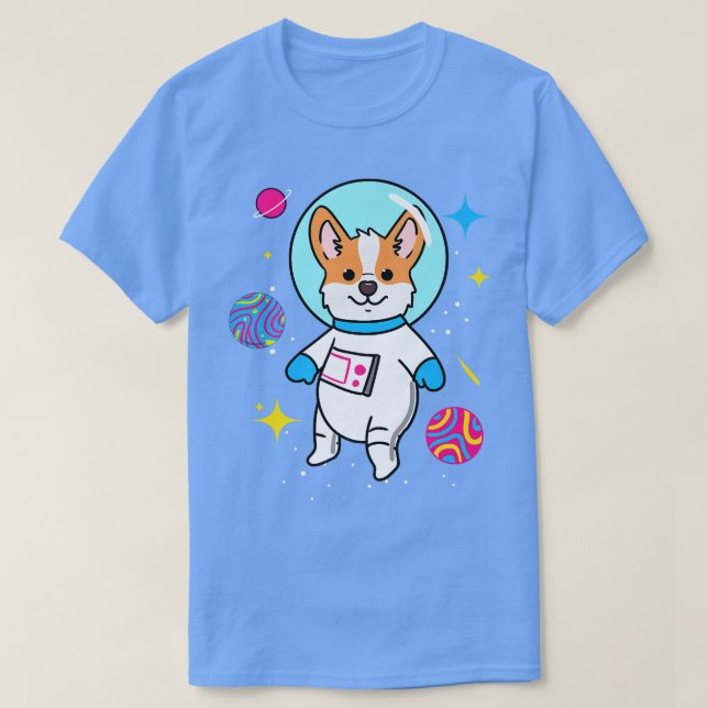 Camiseta Corgi Panseual En El Orgullo Pan Espacial1245 (Diseño del anverso)