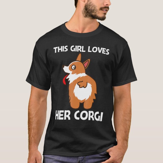 Camiseta Corgi Para Chicas Niños Mascota Perro Animal Dueño (Anverso)