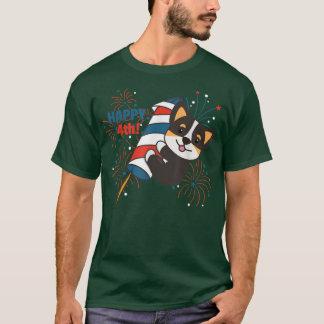 Camiseta Corgi Para Los Niños De Los Fuegos Artificiales De