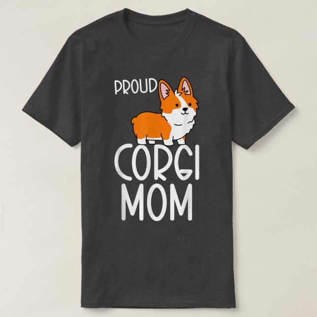 Camiseta Corgi Pembroke Lover Orgullosa Corgi Mom (Diseño del anverso)