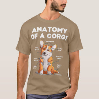 Camiseta Corgi Perro Anatomía Divertido perro Regalo Mascot