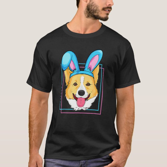 Camiseta Corgi Perro Conejo de Pascua Corgi de Pascua (Anverso)