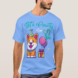 Camiseta Corgi Perro de 12 años, duodécimo cumpleaños.