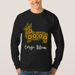 Camiseta Corgi Perro de girasol lindo Mamá 424