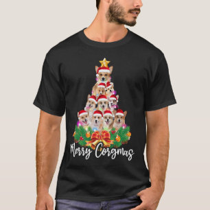 Camiseta Corgi Perro De Los Navidades Corgmas De Los Cerezo